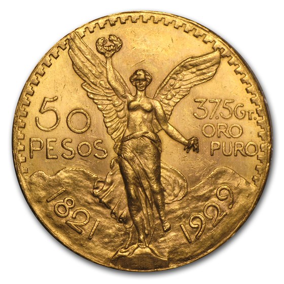 1929 Mexico Gold 50 Pesos BU 1929 Mexico Gold 50 Pesos BU